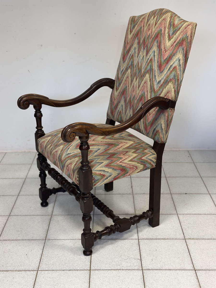 trône à bobines en noyer lombard de Louis XIV-photo-7