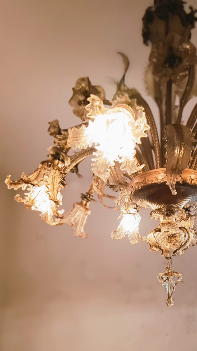 Murano Glass Chandelier. Barovier & Toso. Early 20th Century. 154  X 124 Cm.-photo-4
