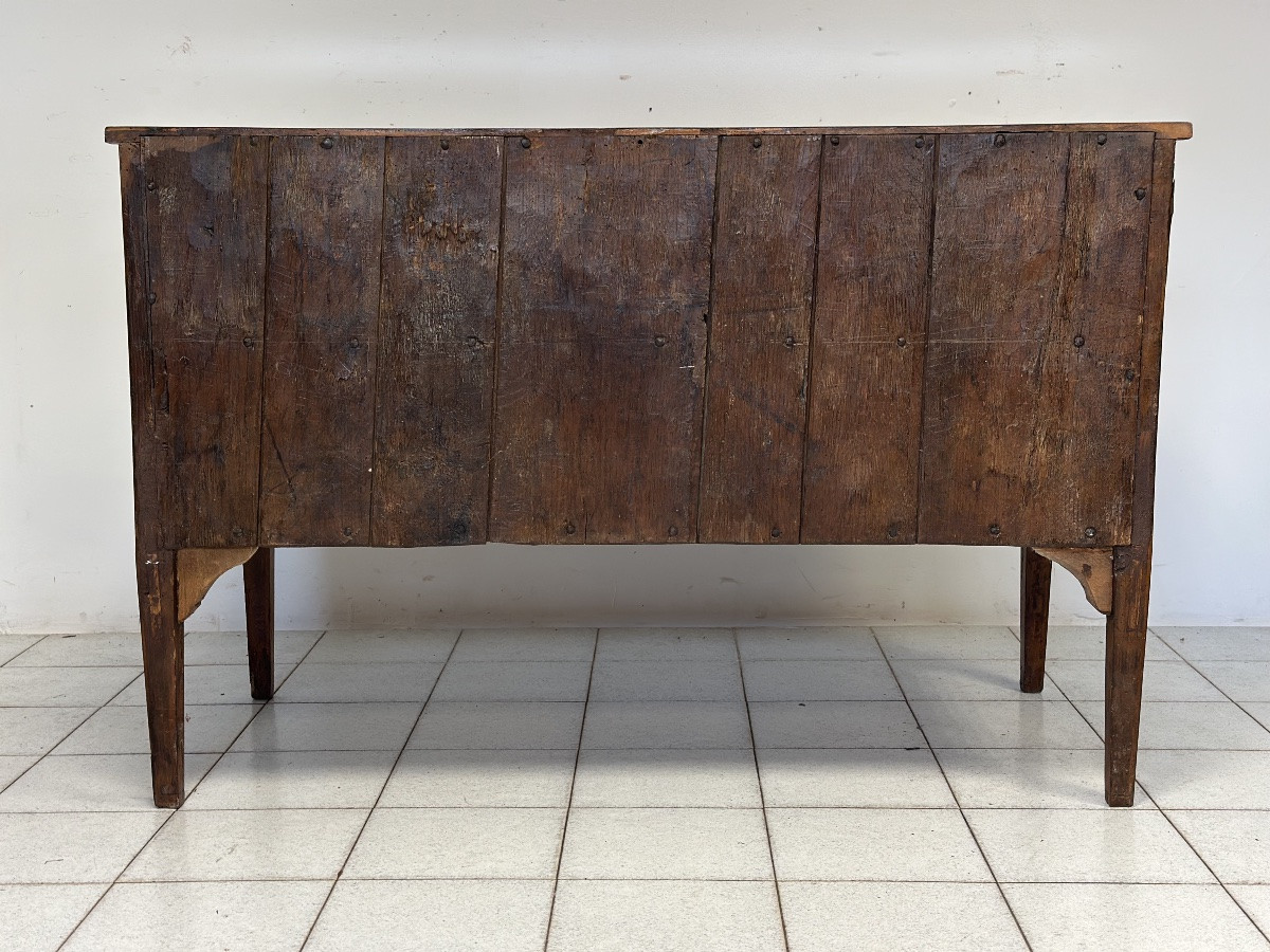 Commode Louis XVI à deux tiroirs. Emilia, XVIIIe siècle.-photo-2