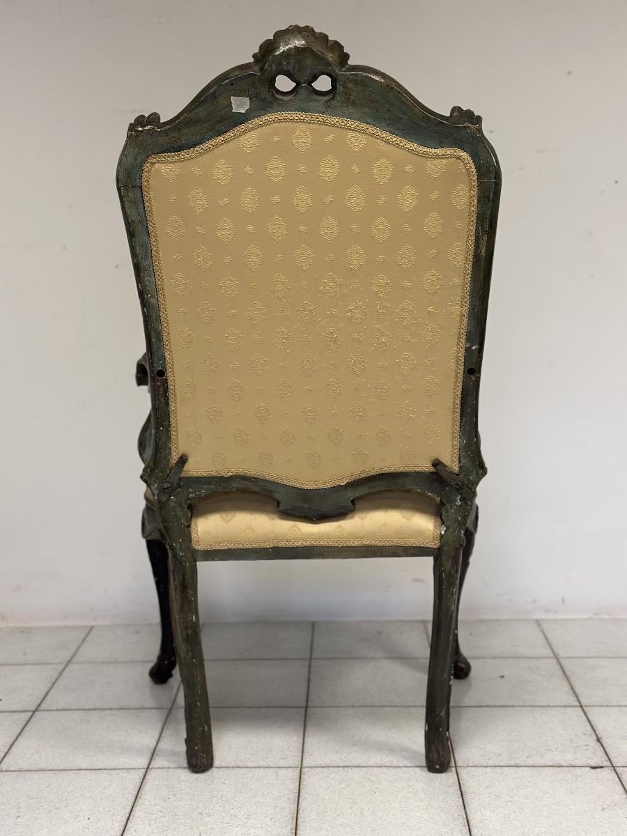Fauteuil Louis XV de Venise, première moitié du XVIIIe siècle-photo-4
