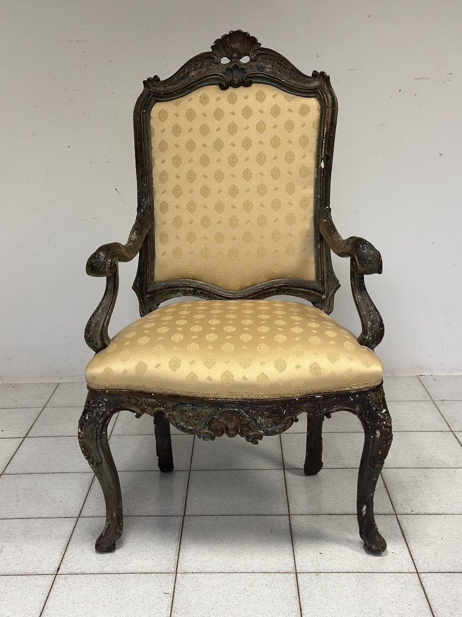Fauteuil Louis XV de Venise, première moitié du XVIIIe siècle-photo-5
