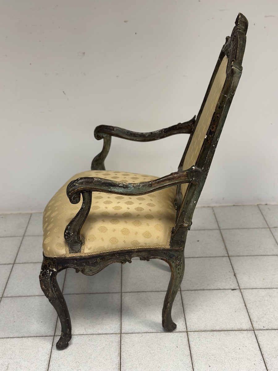 Fauteuil Louis XV de Venise, première moitié du XVIIIe siècle-photo-8