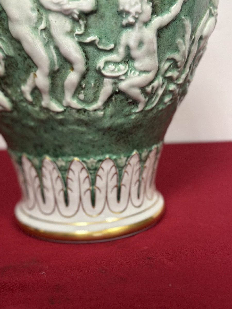 Pair Of Porcelain Vases With Lids. Capodimonte, Early 20th Century-photo-8