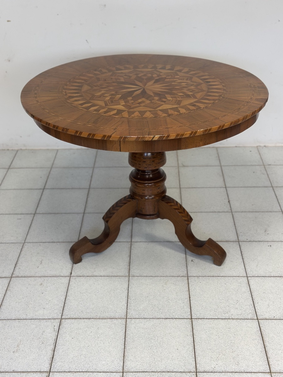 Inlaid Table. Rolo, Mid-19th Century