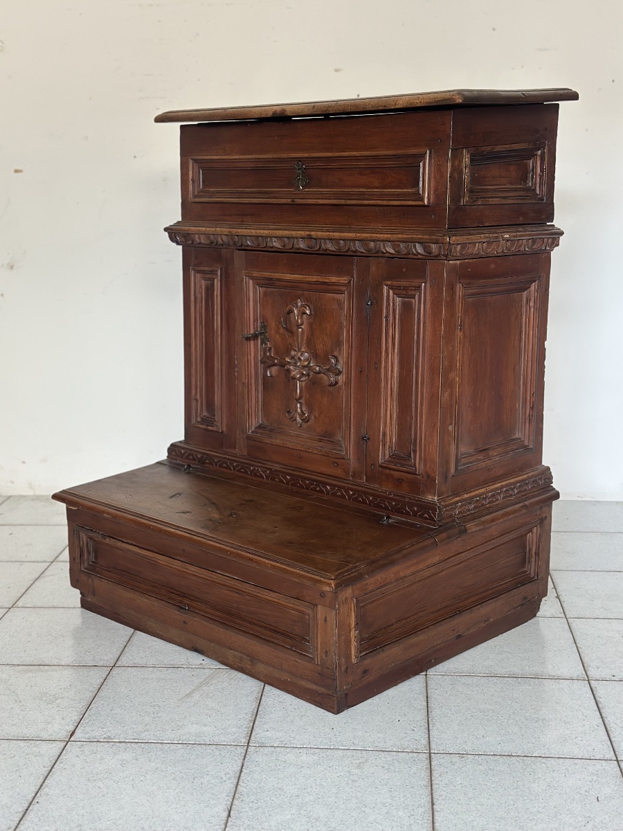Prie-Dieu Louis XIV en noyer Emilia 600-photo-2