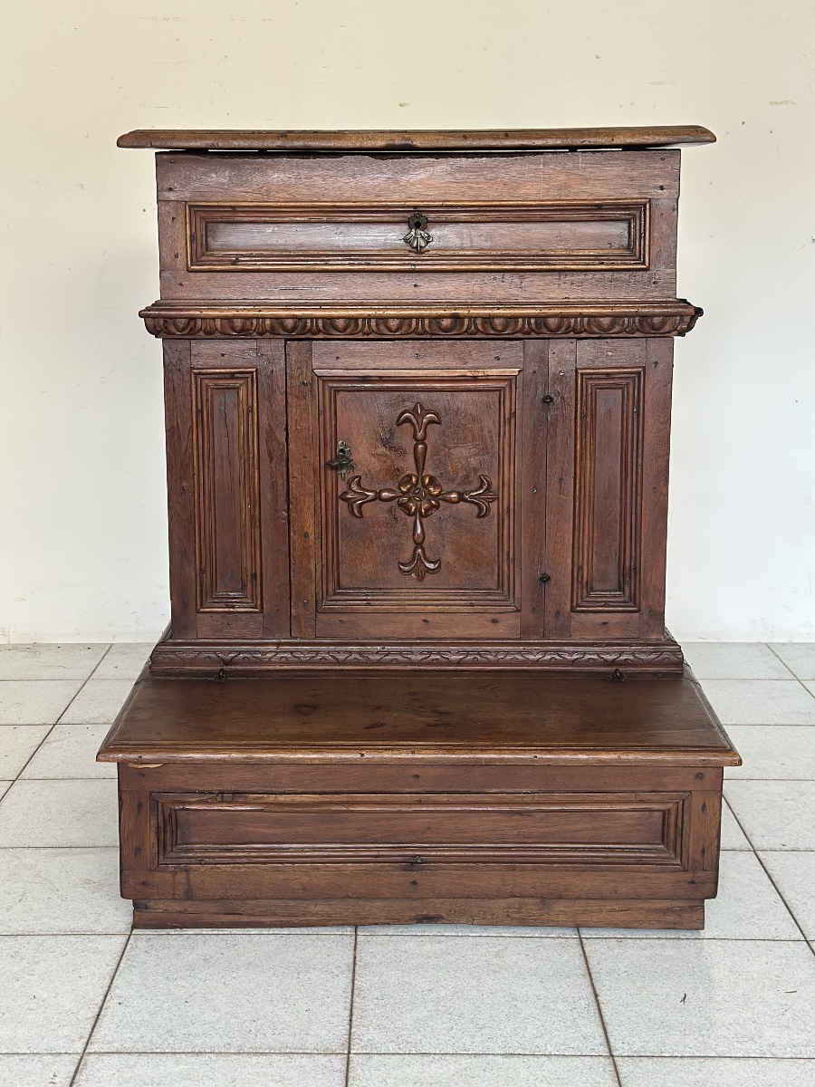 Prie-Dieu Louis XIV en noyer Emilia 600-photo-1