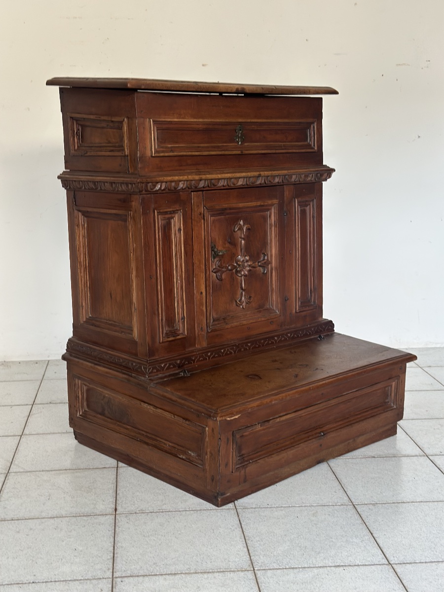 Prie-Dieu Louis XIV en noyer Emilia 600-photo-2