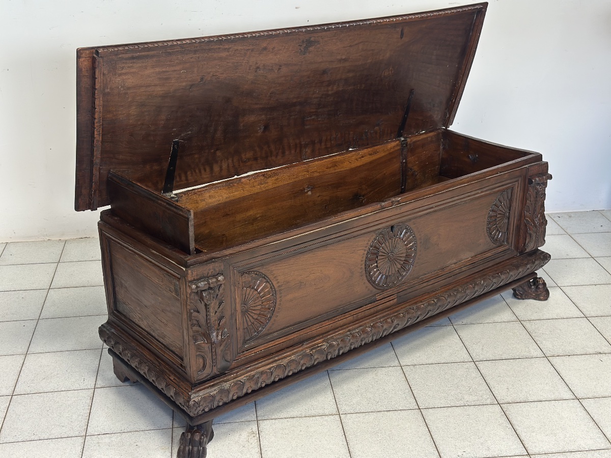 Carved Lombard Chest From Brescia, Early 17th Century-photo-5