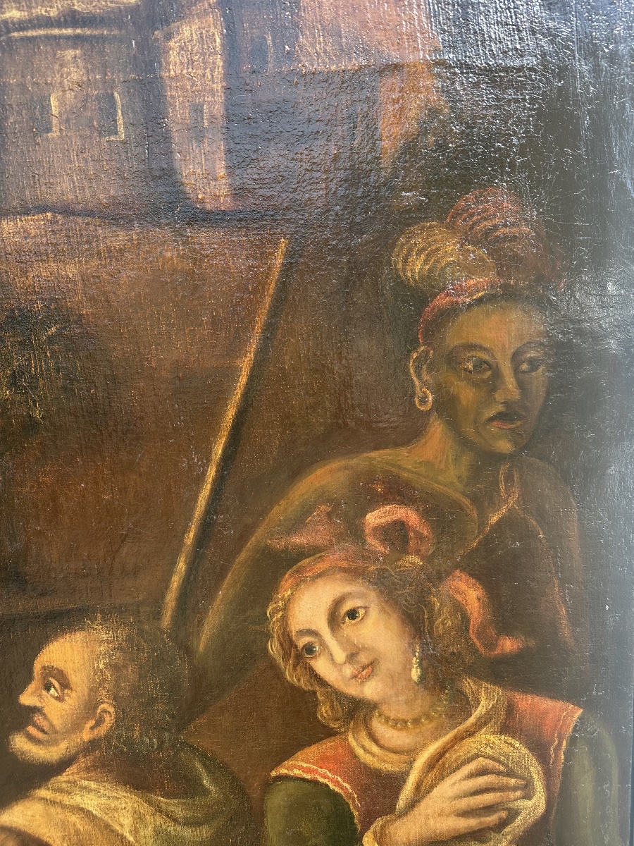 Huile sur toile. École du XVIIe siècle.-photo-4