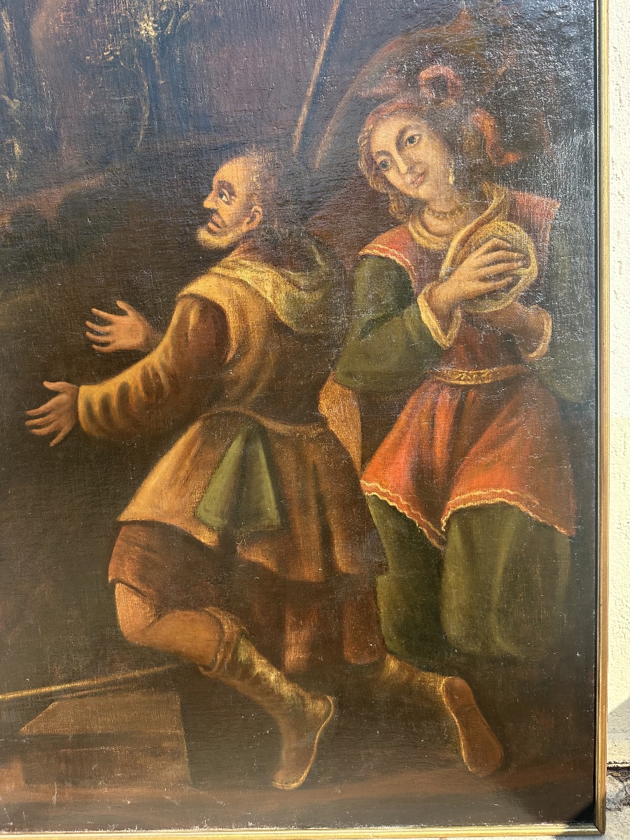 Huile sur toile. École du XVIIe siècle.-photo-4