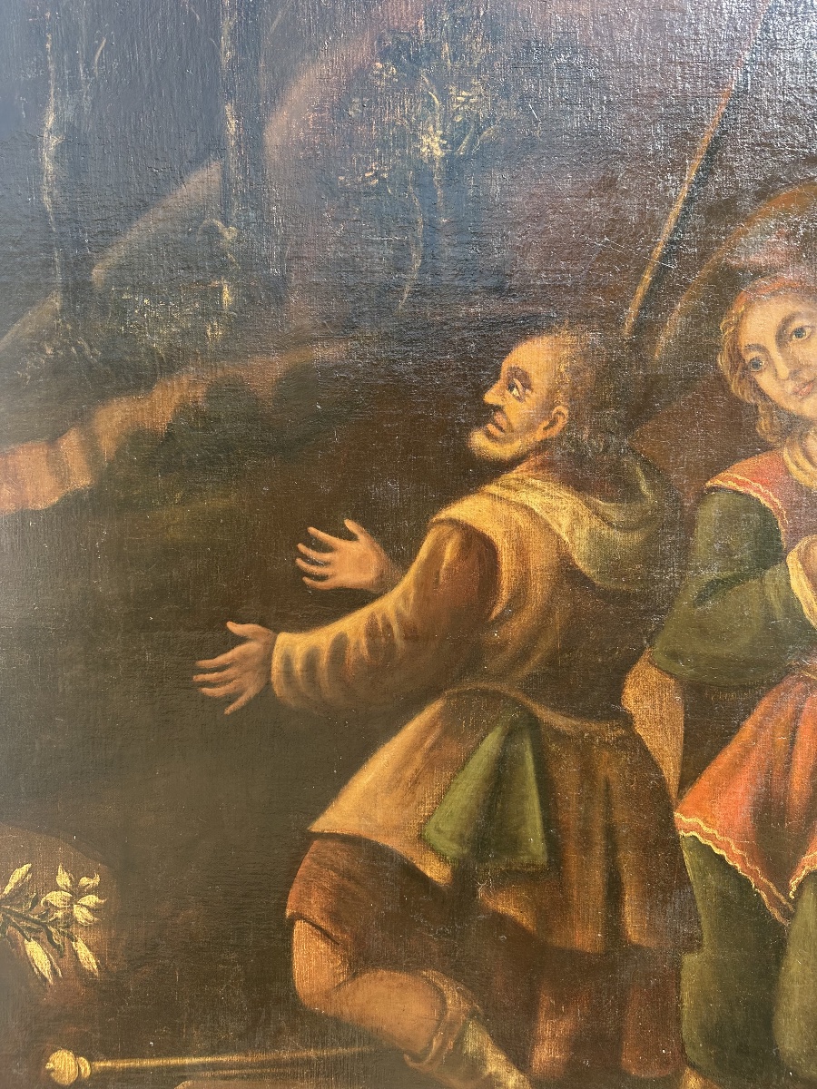 Huile sur toile. École du XVIIe siècle.-photo-5