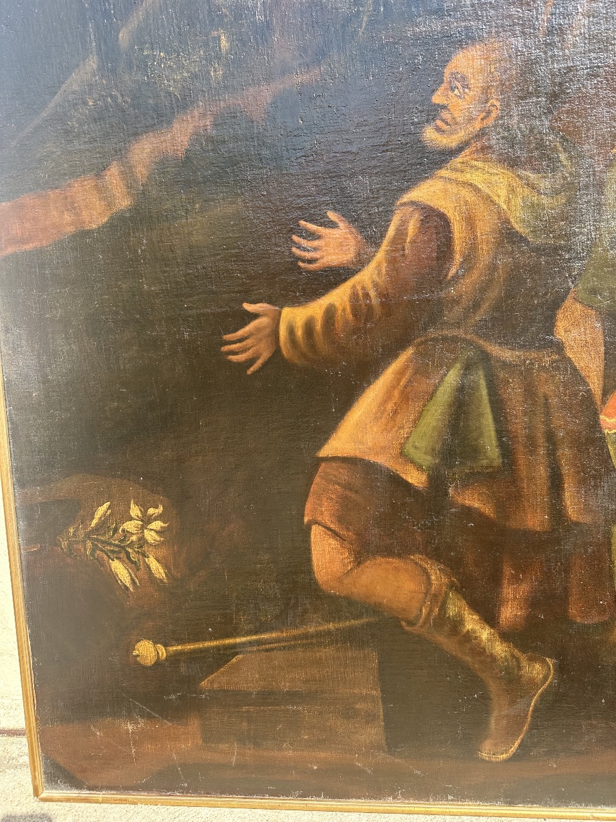 Huile sur toile. École du XVIIe siècle.-photo-6