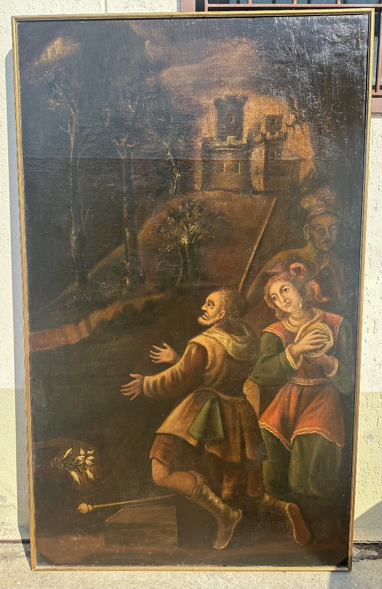 Huile sur toile. École du XVIIe siècle.-photo-7