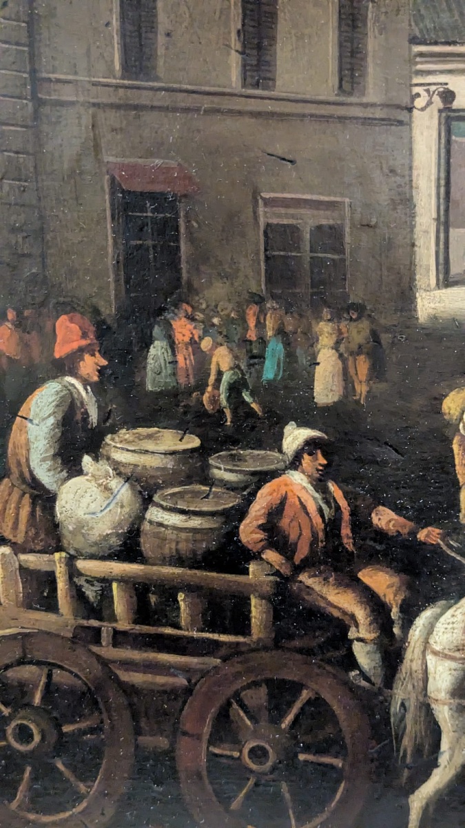 Paysage urbain italien animé, Thomas Wijk (« Tommaso Fiammingo », 1616–1677, entourage de). Hui-photo-1