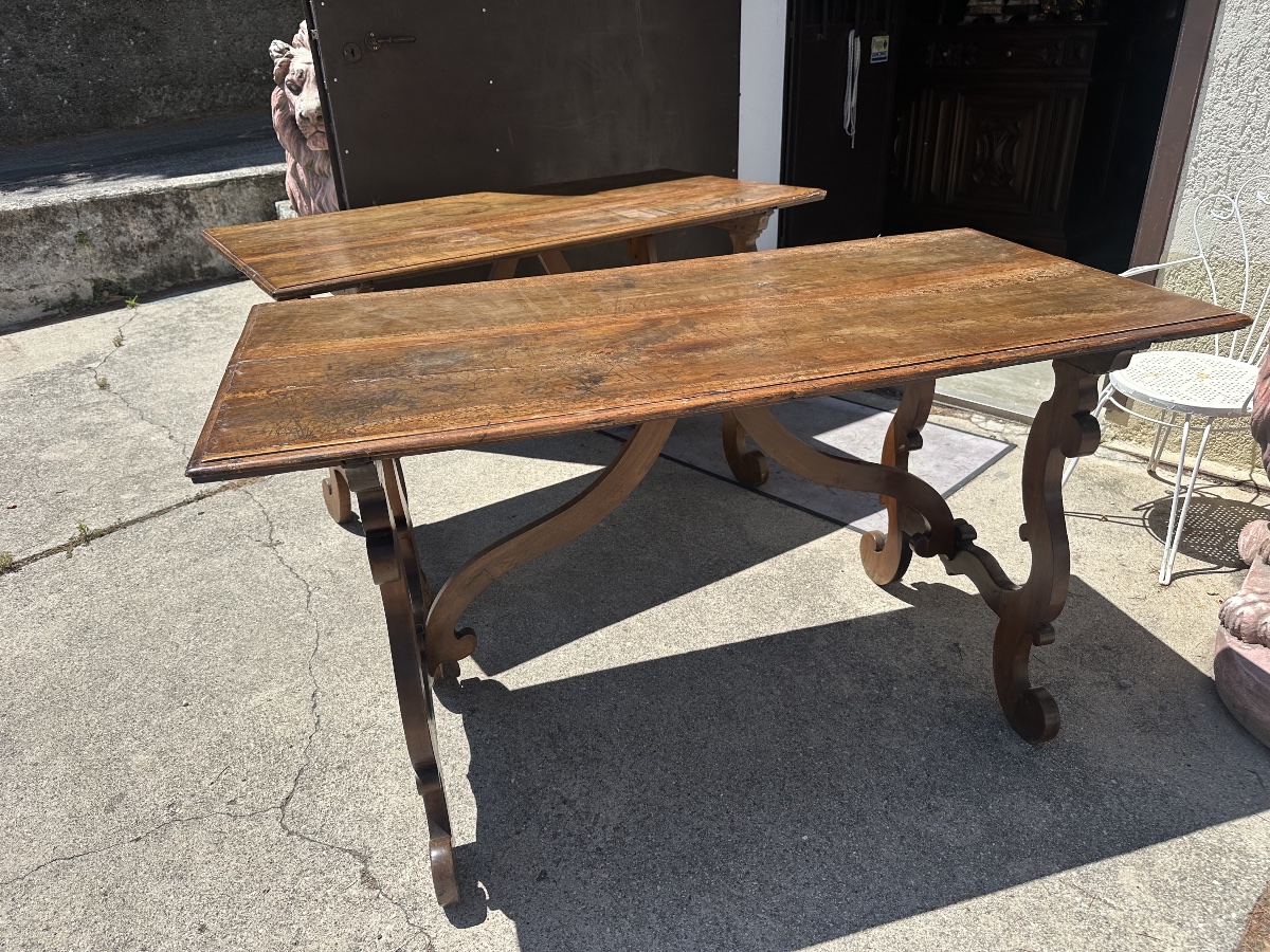 Pair Of Luigi XIV-style Emilia "lira" Tables, Late 17th Century, 600-photo-2