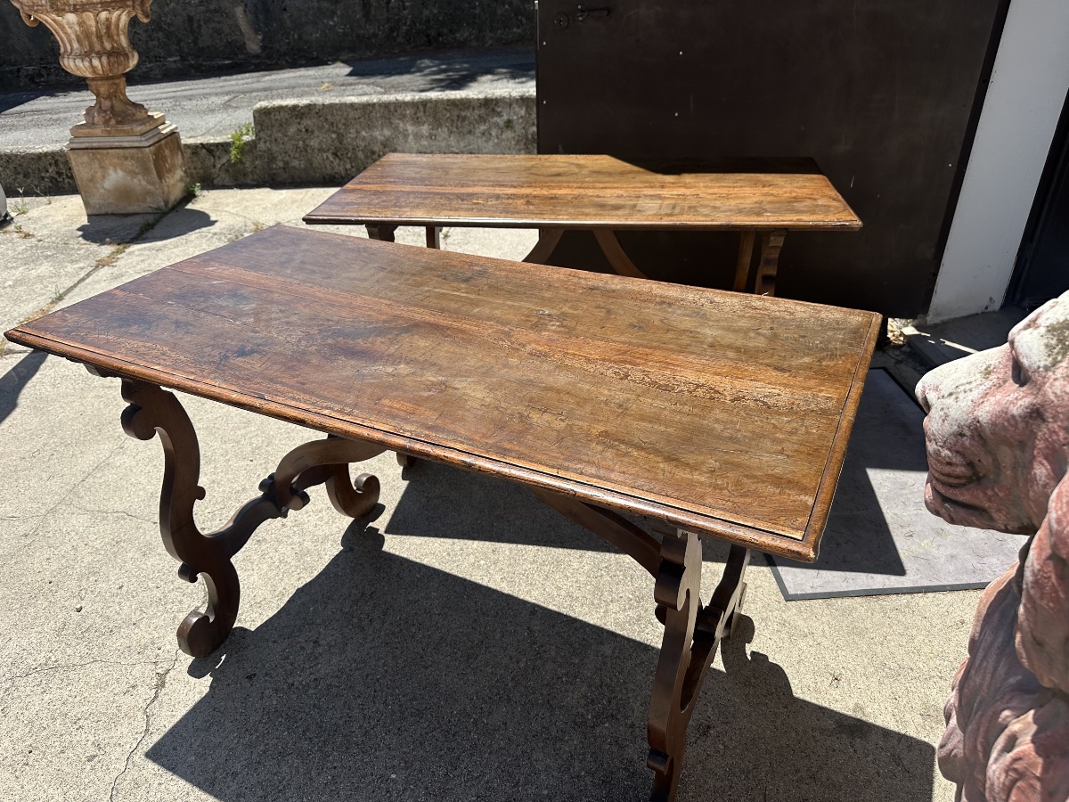 Pair Of Luigi XIV-style Emilia "lira" Tables, Late 17th Century, 600-photo-3