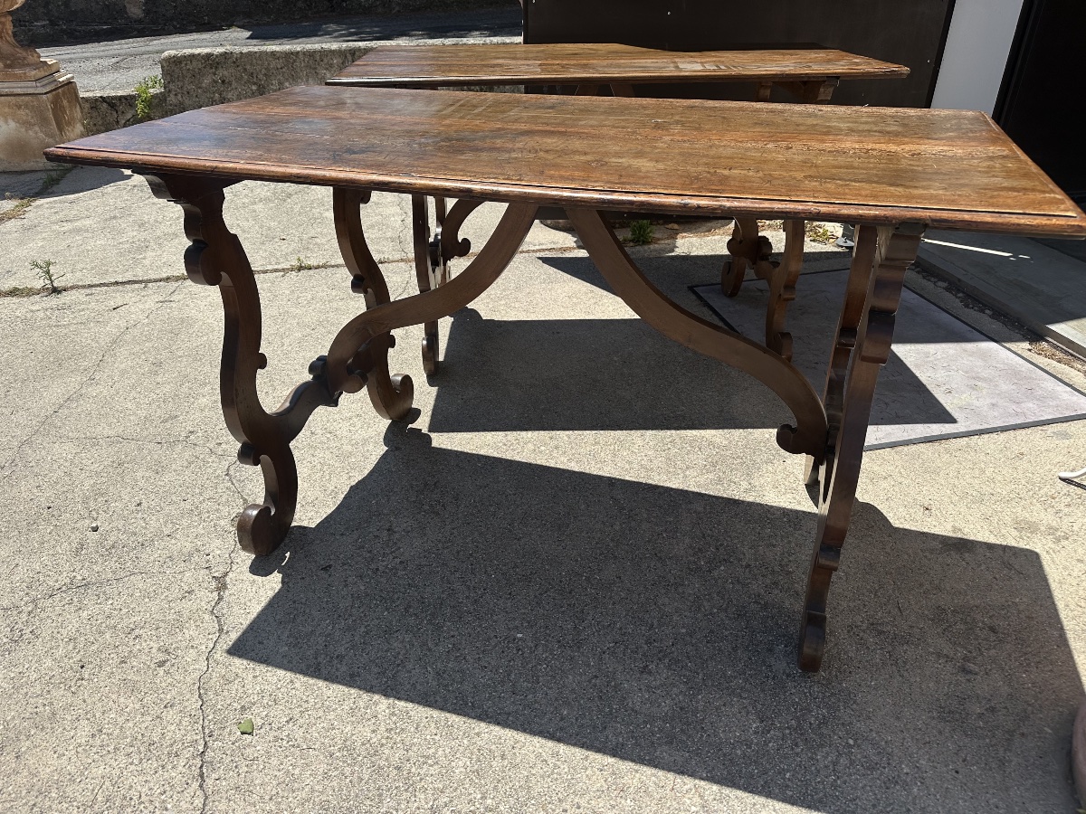 Pair Of Luigi XIV-style Emilia "lira" Tables, Late 17th Century, 600-photo-4