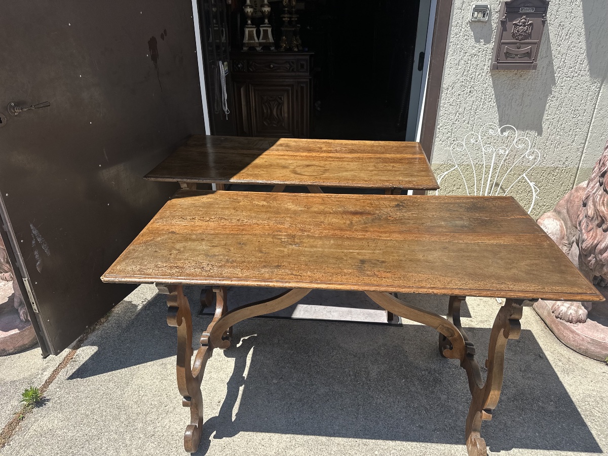 Pair Of Luigi XIV-style Emilia "lira" Tables, Late 17th Century, 600-photo-5