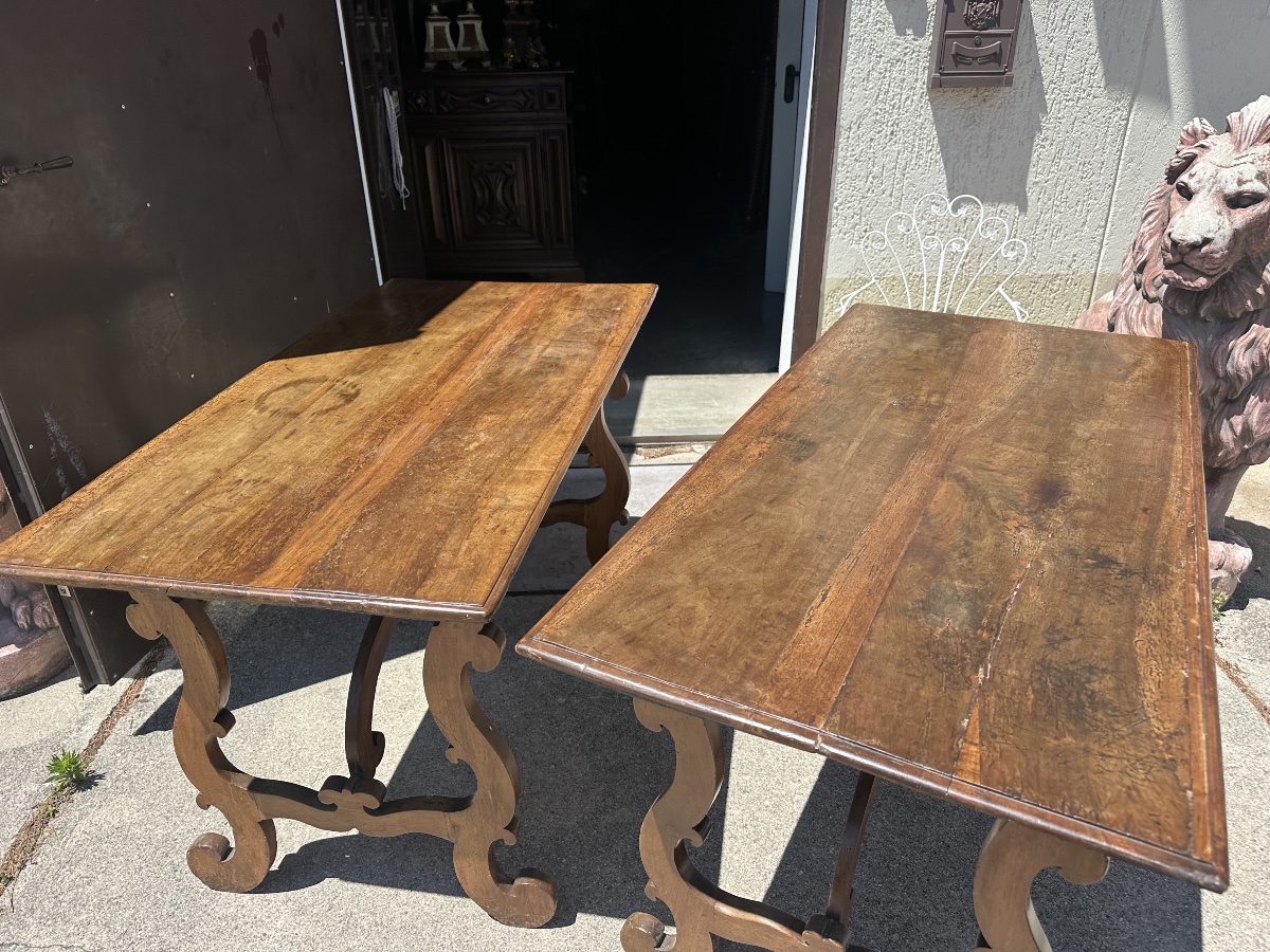 Pair Of Luigi XIV-style Emilia "lira" Tables, Late 17th Century, 600-photo-8