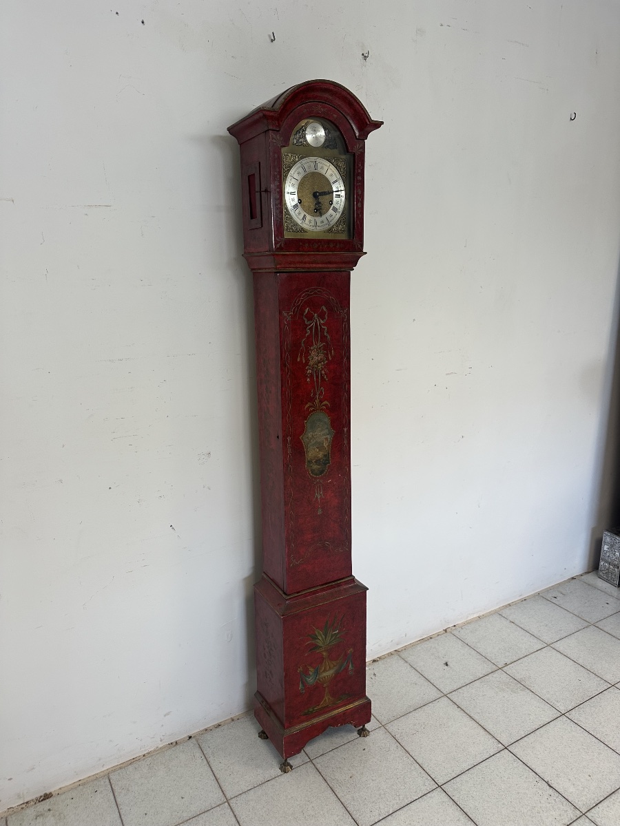 20th-century Painted Lacquered Pendulum Clock-photo-2