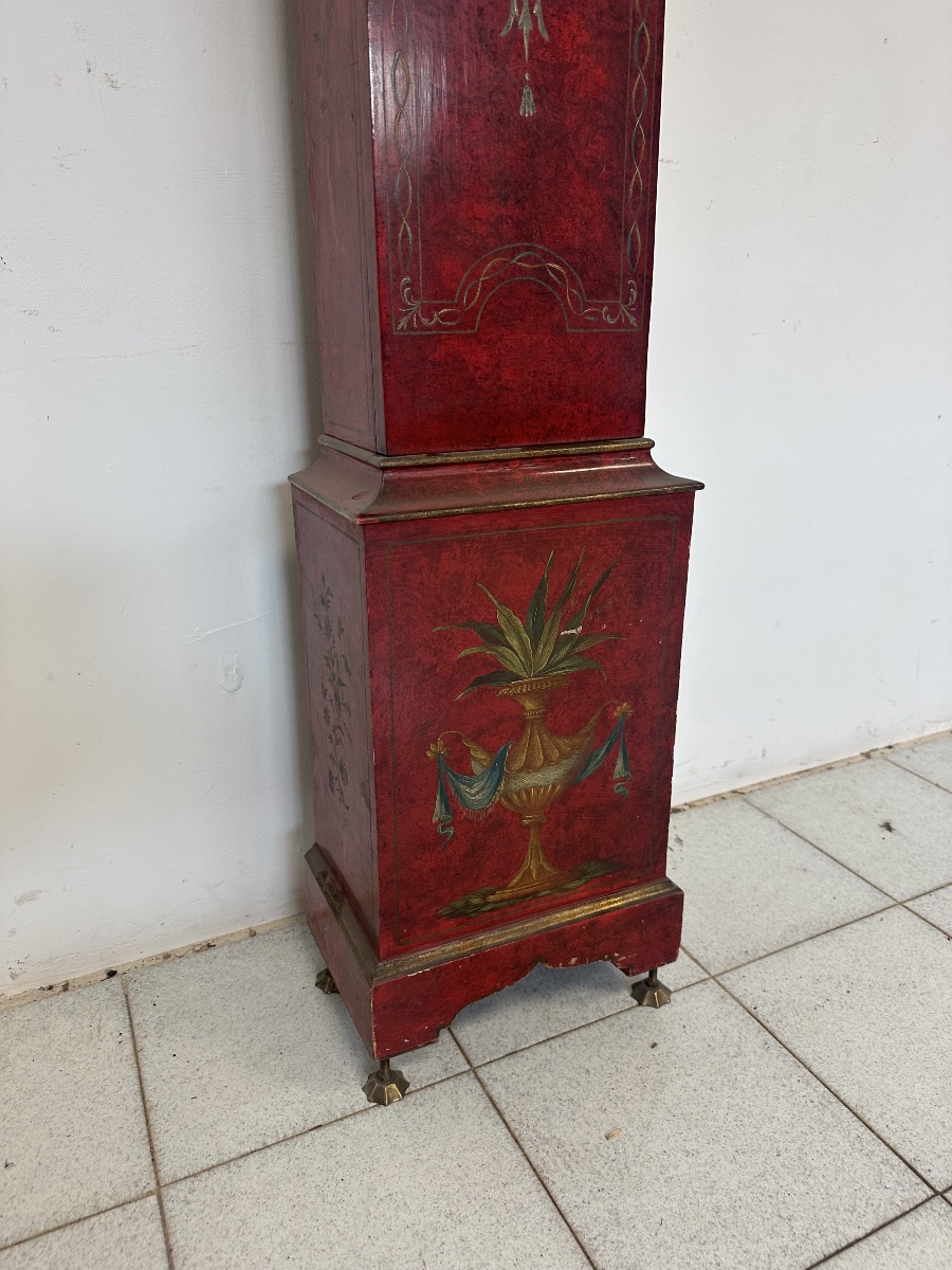 20th-century Painted Lacquered Pendulum Clock-photo-3