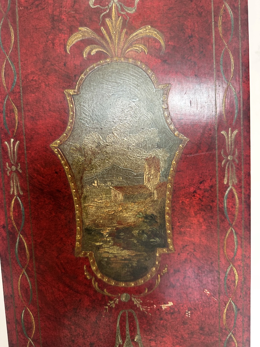 20th-century Painted Lacquered Pendulum Clock-photo-5