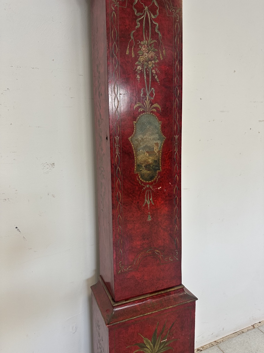 20th-century Painted Lacquered Pendulum Clock-photo-6