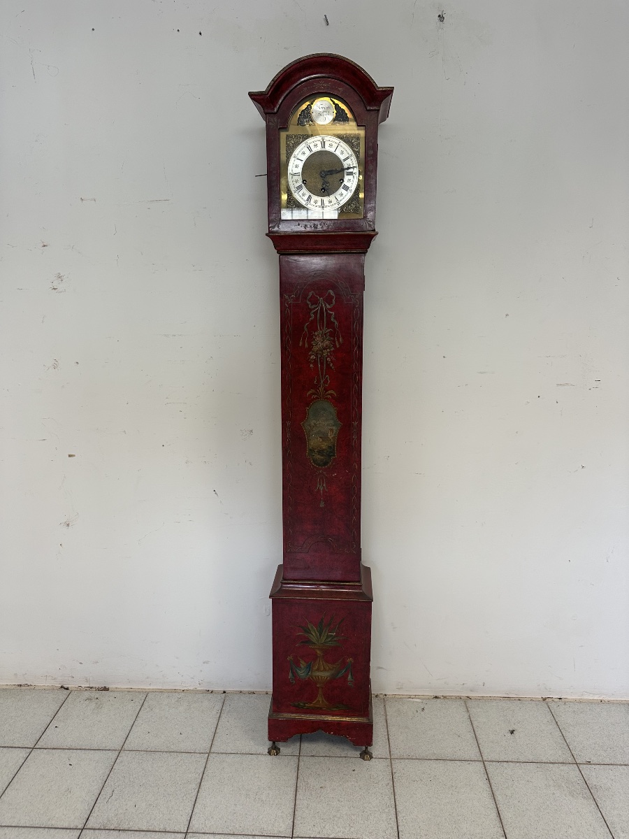 20th-century Painted Lacquered Pendulum Clock-photo-7
