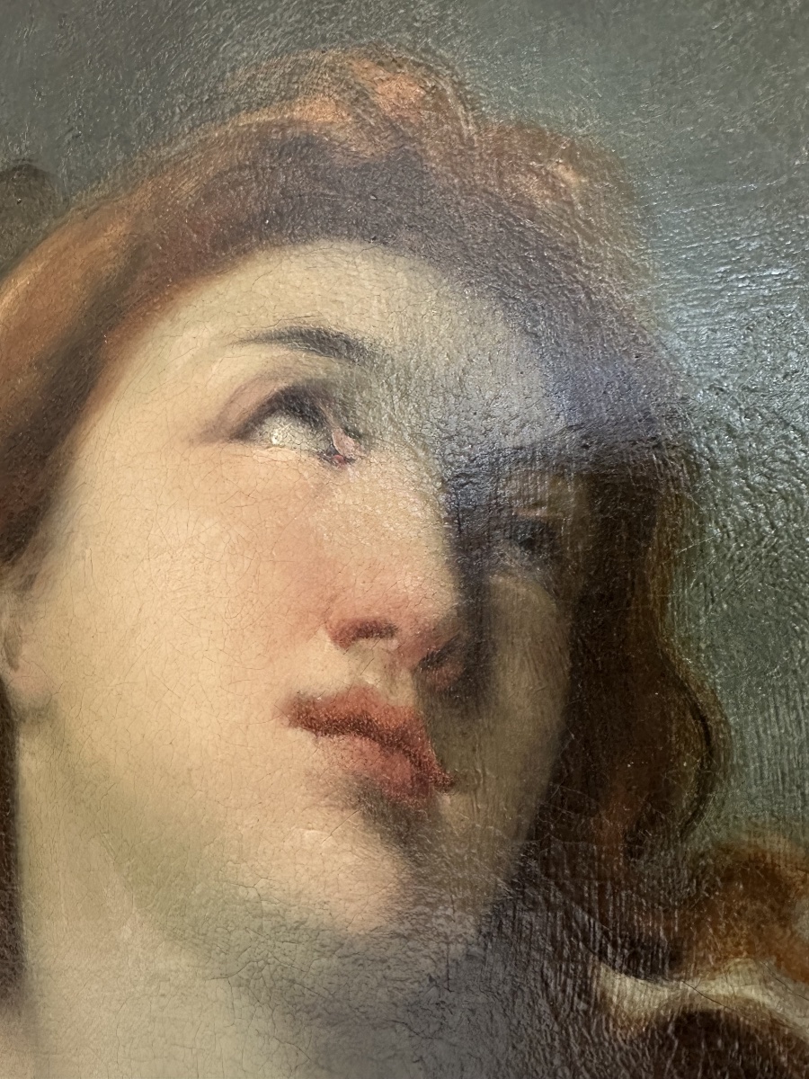 Tiziano Vecelio (in The Style Of) Pieve Di Cadore 1488–90 Venice 1576 The Penitent Magdalene Oil On T-photo-4