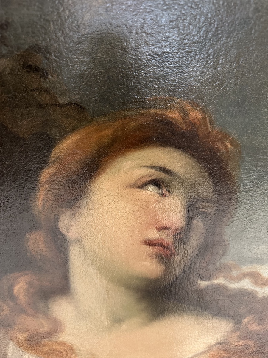 Tiziano Vecelio (in The Style Of) Pieve Di Cadore 1488–90 Venice 1576 The Penitent Magdalene Oil On T-photo-1