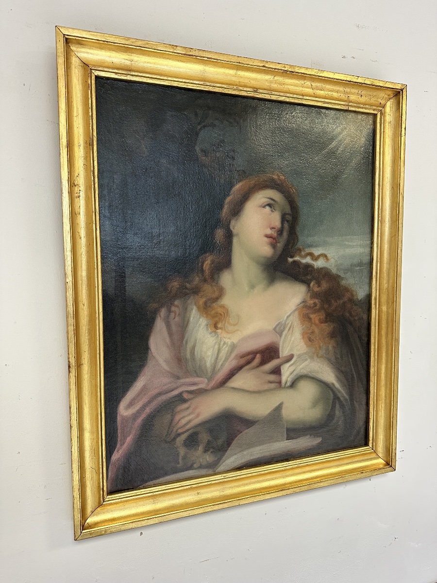 Tiziano Vecelio (in The Style Of) Pieve Di Cadore 1488–90 Venice 1576 The Penitent Magdalene Oil On T-photo-2