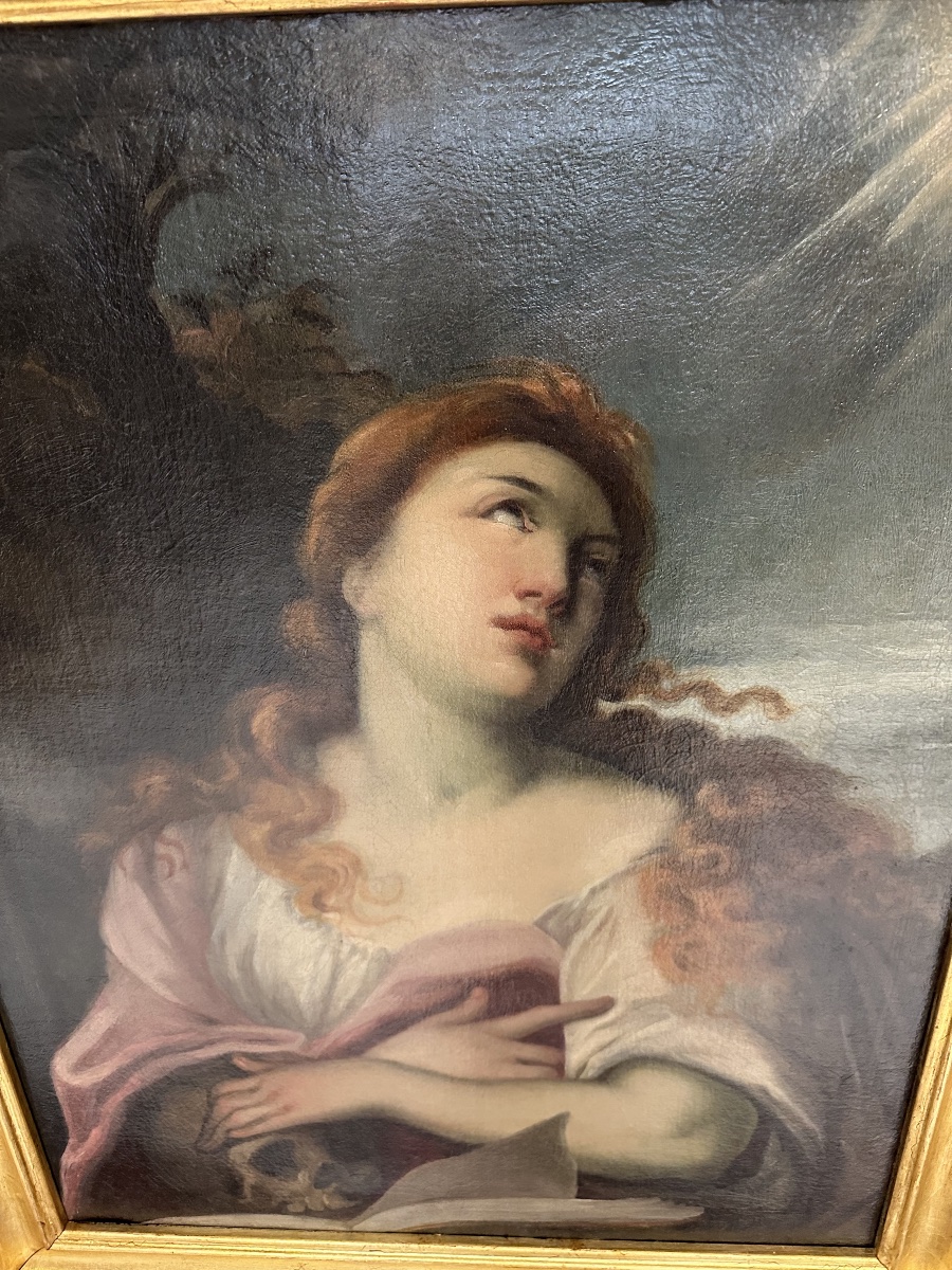 Tiziano Vecelio (in The Style Of) Pieve Di Cadore 1488–90 Venice 1576 The Penitent Magdalene Oil On T-photo-4