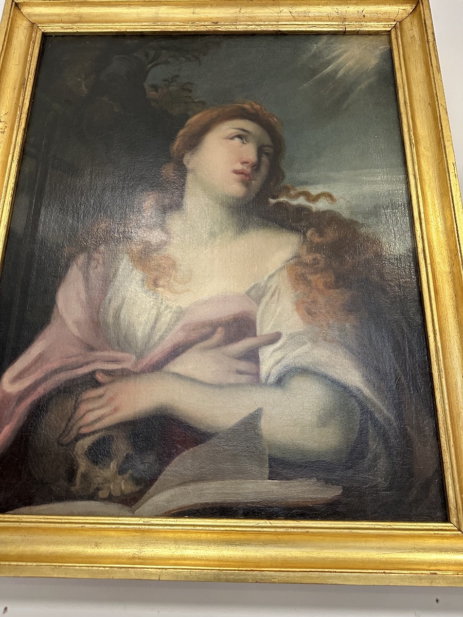 Tiziano Vecelio (in The Style Of) Pieve Di Cadore 1488–90 Venice 1576 The Penitent Magdalene Oil On T-photo-5