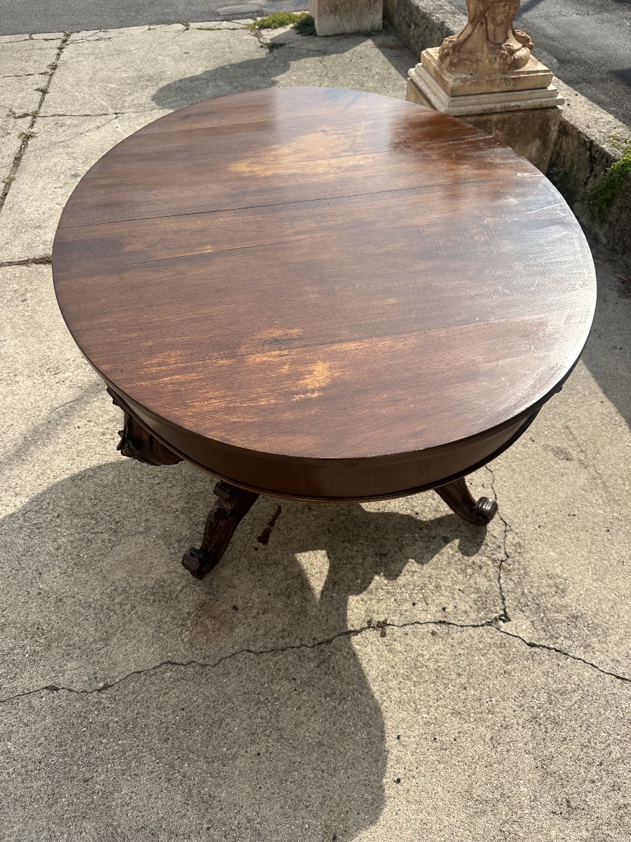 Oval Extendable Basket Table. Genoa, Charles X. 149 X 105-photo-1