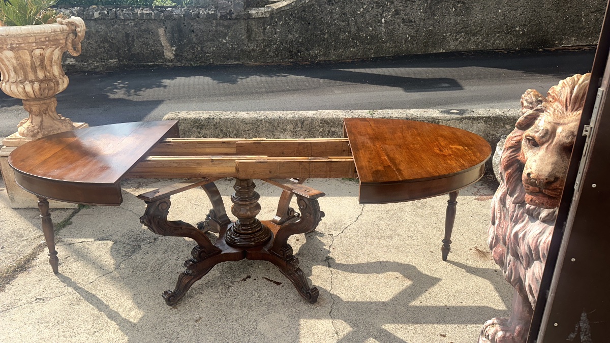 Oval Extendable Basket Table. Genoa, Charles X. 149 X 105-photo-5
