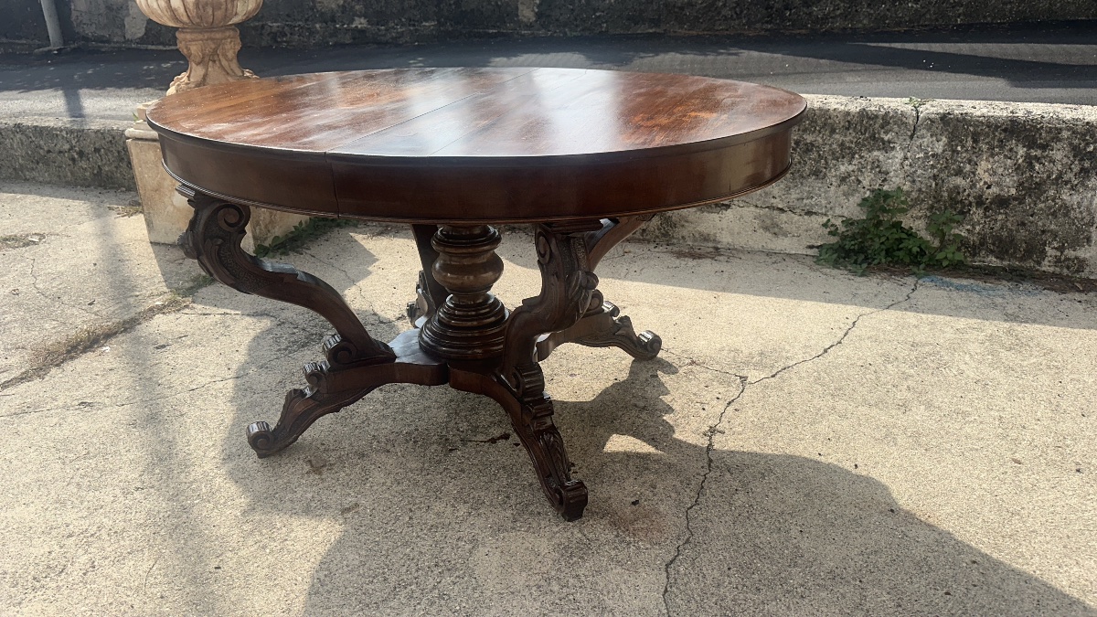 Oval Extendable Basket Table. Genoa, Charles X. 149 X 105-photo-6