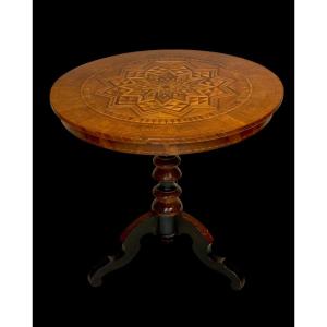 Inlaid Coffee Table By Rolo. Nineteenth Century