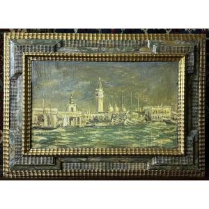 Huile sur toile. Venise. Signée. XIXe siècle.