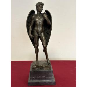 Bronze Sculpture On A Marble Base. 20th Century