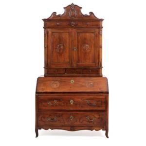 Walnut Trumeau. Emilia Parma Louis XV.