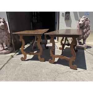 Pair Of Luigi XIV-style Emilia "lira" Tables, Late 17th Century, 600