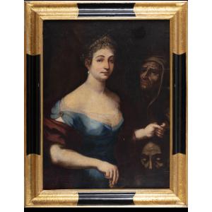 Sujet : Salomé avec la tête du Baptiste Auteur : Onorio Marinari (1627-1715) Technique et dimen