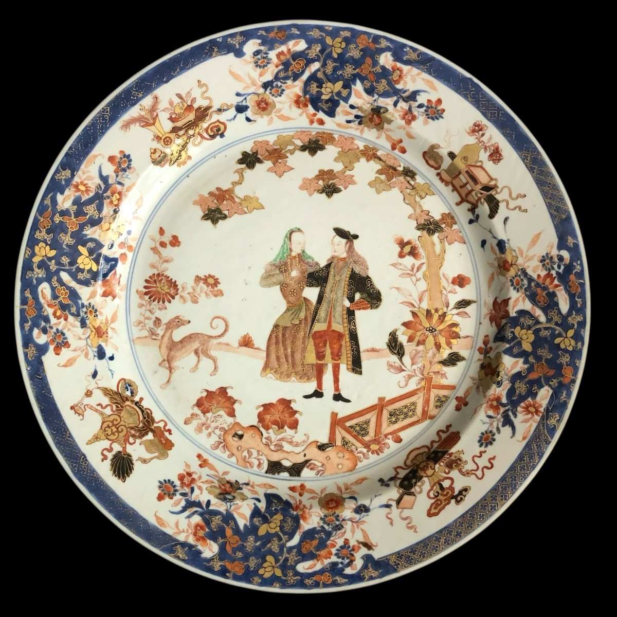 Compagnie des indes  18eme  siecle plats au gouverneur  "Duff"chine époque Yongzheng  -photo-1