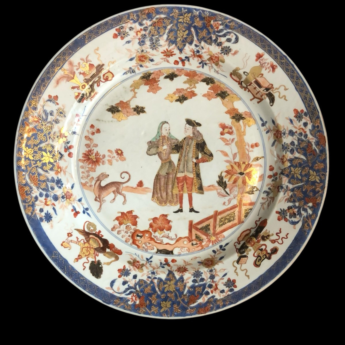 Compagnie des indes  18eme  siecle plats au gouverneur  "Duff"chine époque Yongzheng  -photo-2