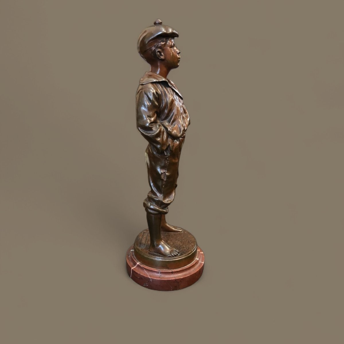 bronze le mousse siffleur Victor Szczeblewski 1889  23,5cm-photo-2
