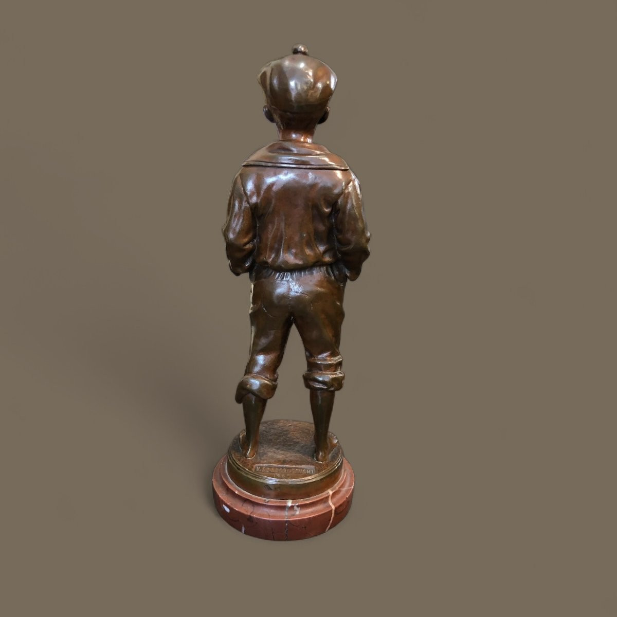 bronze le mousse siffleur Victor Szczeblewski 1889  23,5cm-photo-4