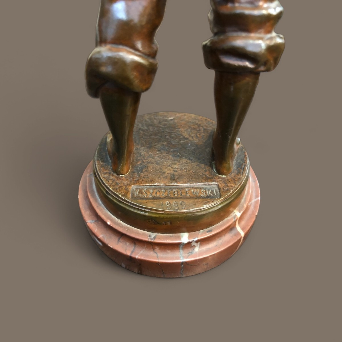bronze le mousse siffleur Victor Szczeblewski 1889  23,5cm-photo-1
