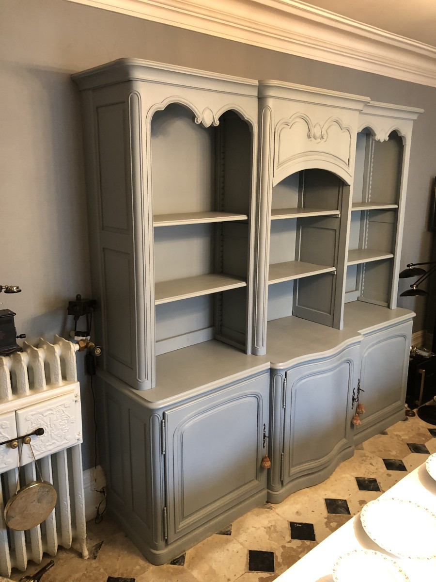 Antique Painted Louis XV Dresser-photo-1