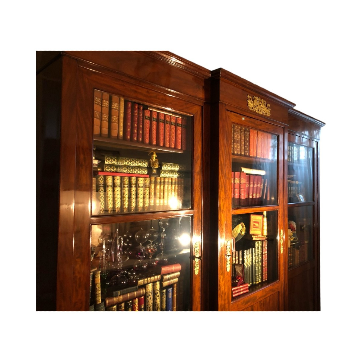 Empire Period Mahogany Projecting Bookcase-photo-1