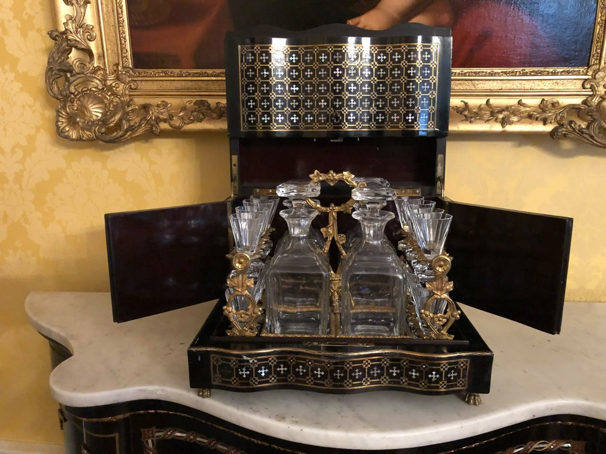 Cave à liqueur Napoleon 3 complète-photo-2